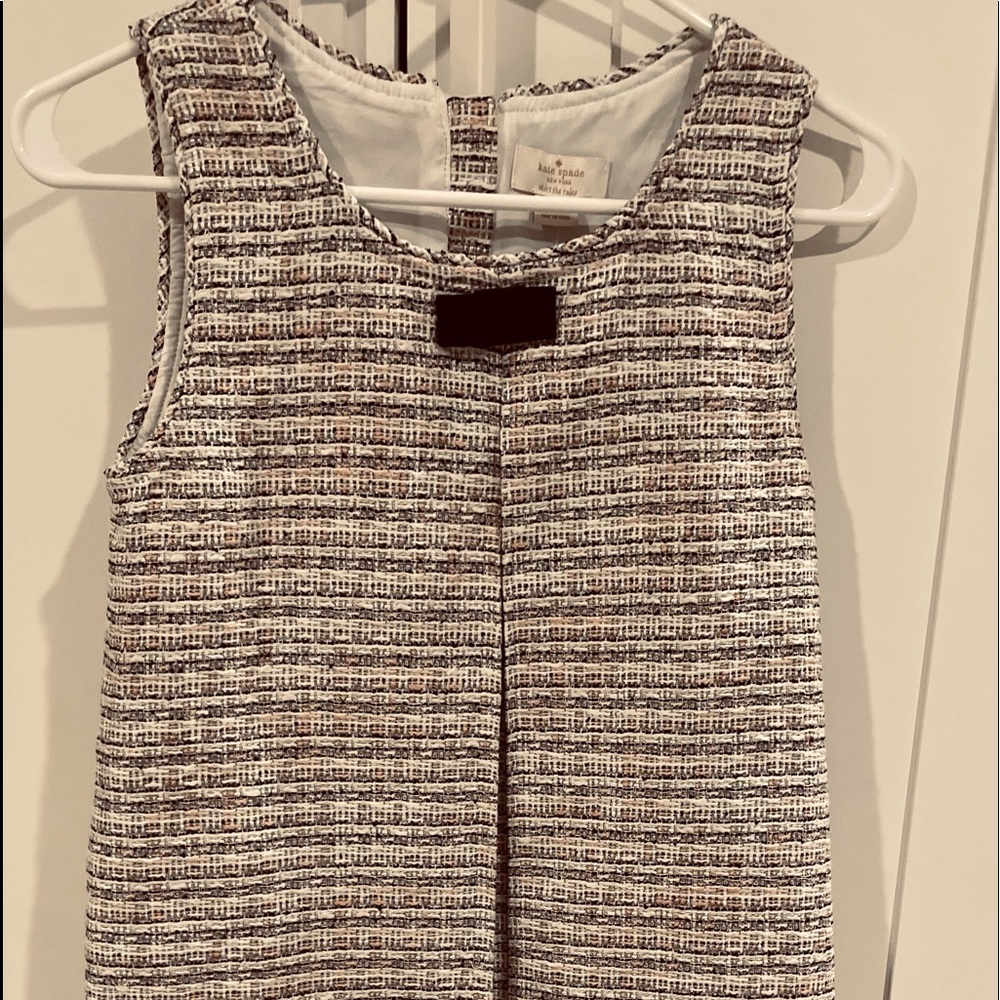 Kate Spade Sz 12 Tweed Jumper Dress-Brand new with tags (Black/Cream/Pink)